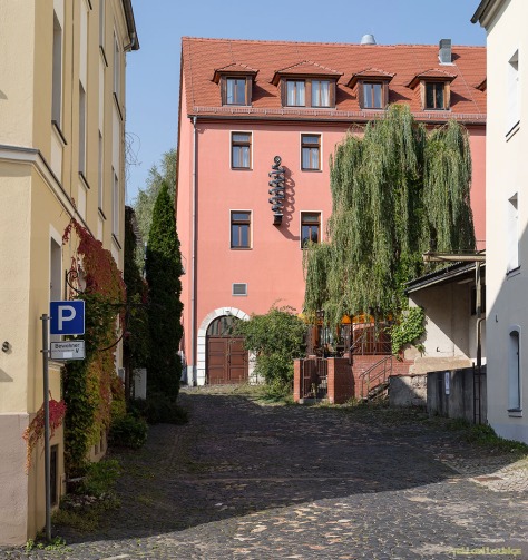 Blick in die LindenStraße : Rückseite ehemalige "Konditorei und Café Schiffner"