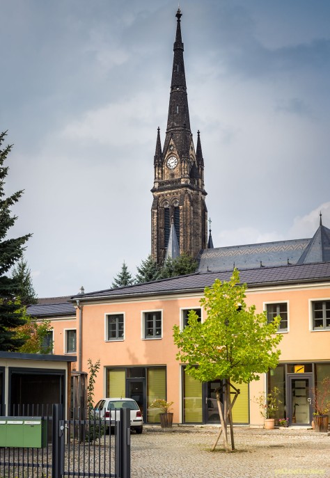 Korseltstraße - Blick zur Marienkirche